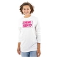 thumbnail image 3 of Breast Cancer Chemo Hero BCA Heart Women's Long Sleeve T Shirt Brisco Brands L, 3 of 6