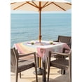 thumbnail image 3 of Outdoor Tablecloths with Umbrella Hole & Zipper, Purple Butterfly 54x54 Inch Square Tablecloths, Cute Rainbow Spring Floral Botanical Waterproof Table Cloth, Patio/Pool/Picnic Table Covers, 3 of 8