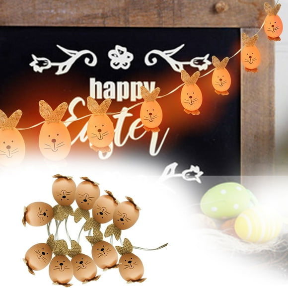 tumgatte Easter Decorations,Easter Yellow Chicken Lamp Led Warm Light String, Hatching Eggs Lamp String, Battery Powered Easter Decorative Lamp String Clearance