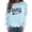 Light Blue, variant on Halloween Sweatshirt for Women Hoodless Sweatshirt for Comfort and Casual Fall Winter Style Wardrobe for Stylish Daily Wear Orange L