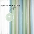 thumbnail image 3 of UKAP Green Gradient Grommet Room Darkening Curtain Panel Eyelet Blackout Window Curtain Thermal Insulated Window Drapes Hollow Out Star Curtain Valance For Kids Girl Bedroom-39" Width x 51" Length, 3 of 7