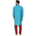 thumbnail image 2 of SKAVIJ Kurta Pajama Set for Men Traditional Wedding Party Dress Turquoise S, 2 of 6