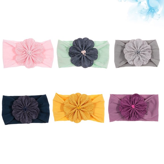 PBPBOX Assorted Color Kid Headbands for Decoration 6pcs Lightweight Durable Cloth Soft Material