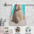 thumbnail image 4 of Snowman Sun Beach Kitchen Hand Towels 2 PCS, Merry Christmas Fingertip Bath Towels Ultra Soft and Highly Absorbent, Decorative Face Towels Dish Washcloths, 28.3"x14.4", 4 of 4