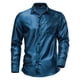 thumbnail image 1 of Camisas Tipo Para Hombre Camisa de moda casual para hombre de primavera Camisa de manga larga de disco de los años 70 para hombre (Blue, M), 1 of 4