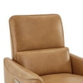 thumbnail image 6 of CHITA Electric Power Recliner Swivel Glider Set of 2, Upholstered Faux Leather Nursery Chair Living Room Reclining Sofa Chair, Cognac Brown, 6 of 13
