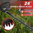 thumbnail image 2 of 24" Cordless Hedge Trimmer with Rotatable Handle, Brushless Motor Trimmers with 6.0Ah Battery, 3/4" Cutting Capacity, Lightweight & Compact Trimmer for Garden, 2 of 9