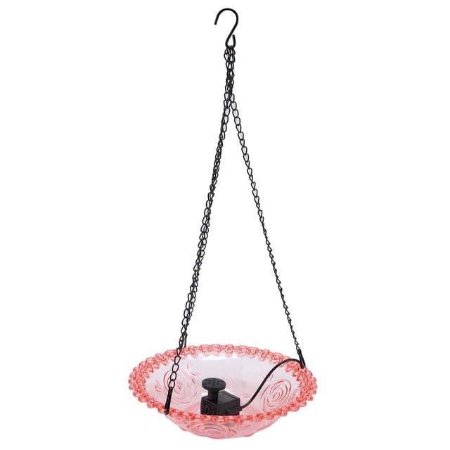 Hummingbird Water Fountain, USB Powered Bird Bath Fountain Hanging Hummingbird Feeder Water Bath, Wonderful for Outdoor, Plastic