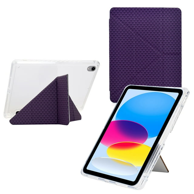 FOXDOCK Étui pour Tablette pour iPad Mini 7/6 – Dos en Acrylique Transparent, Mise en Veille/réveil Automatique, Support à Trois Volets, Couverture de Tablette à Protection Complète