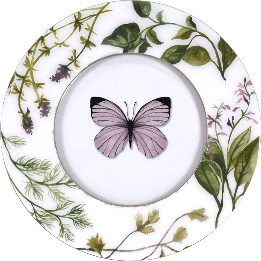 Crystal Art Gallery 6x6 Round Lavender Butterfly Garden Plate Frame ...