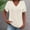 Beige, variant on Short Sleeve Shirts for Women V Neck T Shirts for Women Crop Top Bee Shirt Women's Fashion Clothes for Every Occasion Cotton Linen Cardigan Summer Chic Crop Top Shirt White M