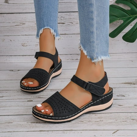 

Womens Sandals Wedge High-Quality Stylish Sandal Wedges for Women Wedge Sandals Light Satisfied Comfortable Sandals for Skinny Feet Attractive Adorable