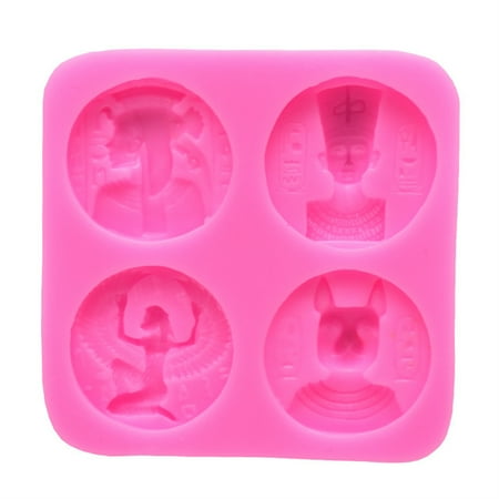 

✪ Fondant Moulds Silicone Chocolate Mould Baking Tool Egyptian Pharaohs Coin Shape