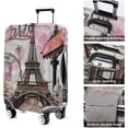 thumbnail image 3 of Travel Luggage Cover Suitcase Protector Fits 18-32 Inch Luggage Wheel Covers Patterned Travel Related Items Flower Luggage Protector Elastic Luggage Anti-scratch Suitcase Cover L, 3 of 5