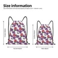 thumbnail image 2 of Wukai Peonies Drawstring Backpack Bag Sport Gym Sackpack Large Size String Backpack Cinch for Women Men-Medium, 2 of 6