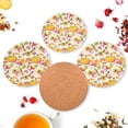 thumbnail image 6 of GZHJMY Thanksgiving Pumpkin Round Coaster, 4 Pcs Heat Resistant Absorbent Drink Coaster for Kitchen Bar Cafe Decor, 6 of 7