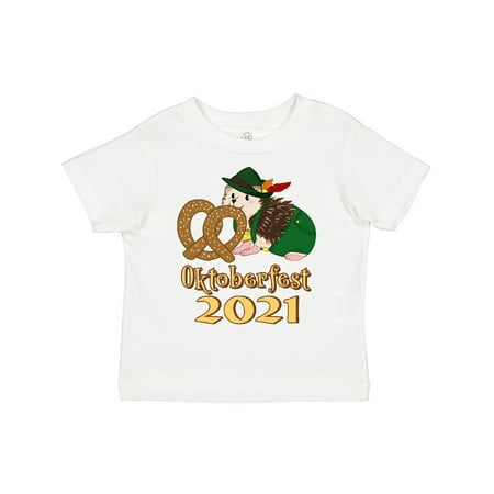 

Inktastic Oktoberfest Cute German Hedgehog with Pretzel 2021 Gift Toddler Boy or Toddler Girl T-Shirt