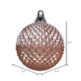 thumbnail image 2 of Vickerman 6.7" Rose Gold Candy Finish Durian Ball Ornament with Glitter Accents, 2 per Bag, 2 of 3