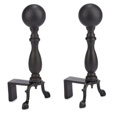 , A-1234, Black Fireplace Andirons
