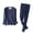 C-Navy128, variant on DHFJKG Mens Thermal Underwear Set Thick Fuzzy Lining Long Johns Base Layer 2 Piece Set Solid Color Slim Fit Top Bottom Autumn Winter Clothes Leisure Homewear