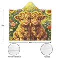 thumbnail image 3 of Cute Highland Cow Wearable Blanket Hoodies for Women Men Adults Highland Cow Lovers Cozy Plush Floral Highland Cows Hooded Blankets for Travel Camping Decor Birthday Gifts 50X60 Inch, 3 of 5