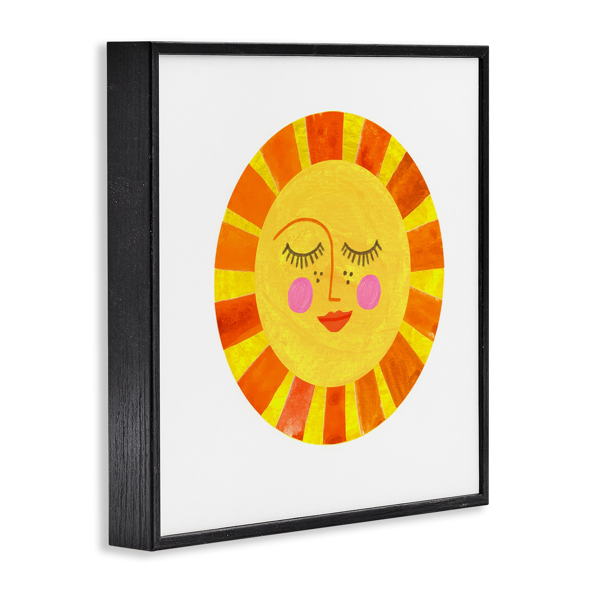 Stupell Industries Simple Warm Sunshine Black Framed Giclee Art, design by Katherine Herrell Studio