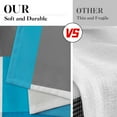 thumbnail image 4 of Light Blue Kitchen Curtains Black Grey Window Curtains Valance and Tier Set 36 Inch, White Modern Rod Pocket Short Tier Curtain for Bathroom, Abstract Small Cafe Curtains for Window Decor, 4 of 5