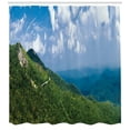 thumbnail image 3 of Ambesonne Appalachian Shower Curtain, Blue Ridge Panorama, 69"Wx84"L, Green Azure Blue, 3 of 3