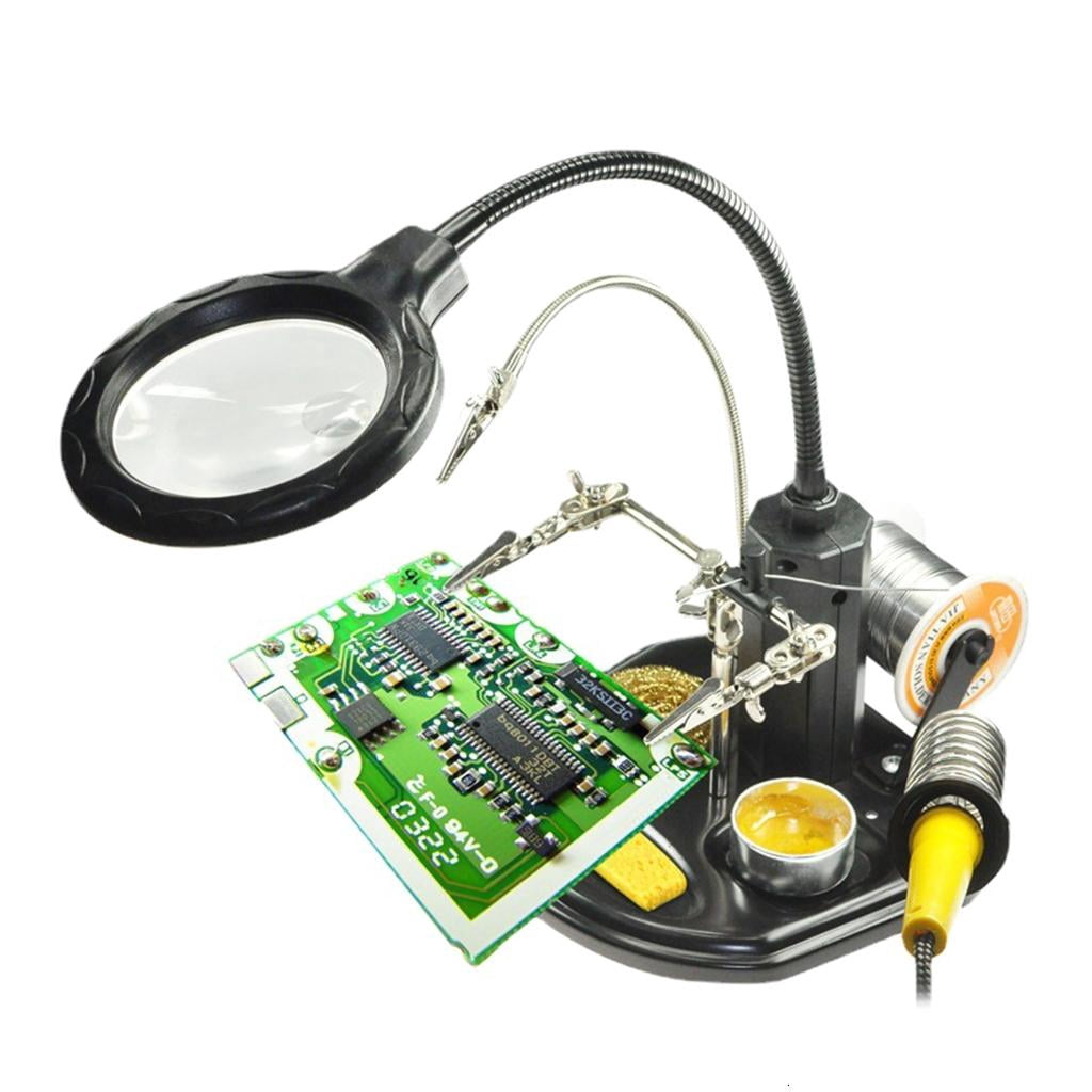 CEORPER LED Magnifying Glass Magnifier Soldering Iron Stand Hands Free Soldering Station