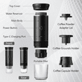 thumbnail image 2 of Wireless Electric Portable Espresso Coffee Machine Camping Coffee Maker Capsule Powder Travel Coffee Maker Green,1 * portable coffee maker 1 * usb cable 1 * spoon,Green, 2 of 7