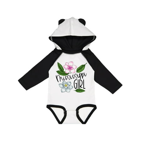 

Inktastic Mississippi Girl Magnolia Flowers and Leaves Gift Baby Girl Long Sleeve Bodysuit