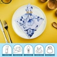 thumbnail image 6 of Qinduosi Blue Flower Cloth Napkins, Napkins Cloth Spring Color, Washable Napkins for Dinner Table , Wedding, Restaurant, 6 of 7