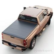 Worksport SC3 Pro Soft Slam Latch Tri-Fold Truck Bed Tonneau Cover | 23-1356 | Fits 2019 - 2022 Chevrolet/GMC Silverado/Sierra 6'9” (2500/3500 Models) Short Box Bed