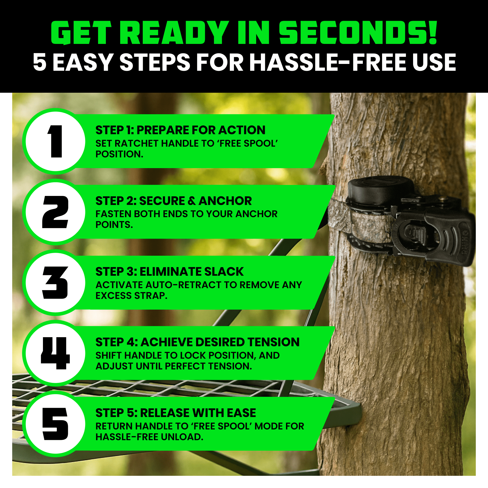 Rhino USA x Realtree Retractable Ratchet Straps (2PK) 2"x 9' (1,209lb Break Strength)- Heavy Duty Auto Self Retracting Tie Down Straps for Truck, Cargo Trailer, Motorcycle, ATV, UTV- Realtree APX Cam