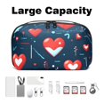 thumbnail image 3 of Valentine's Day Electronic Organizer Travel Case, Oxford Fabric Waterproof PC Case Cable Organizer Cord and Cable Organizer Electronic Travel Case Organizer, 5.9x9.44x3.14 in, 3 of 6