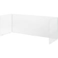 thumbnail image 2 of Tri-Fold Acrylic Desk Shield, 58"W x 20"D x 24"H, Clear, 2 of 3