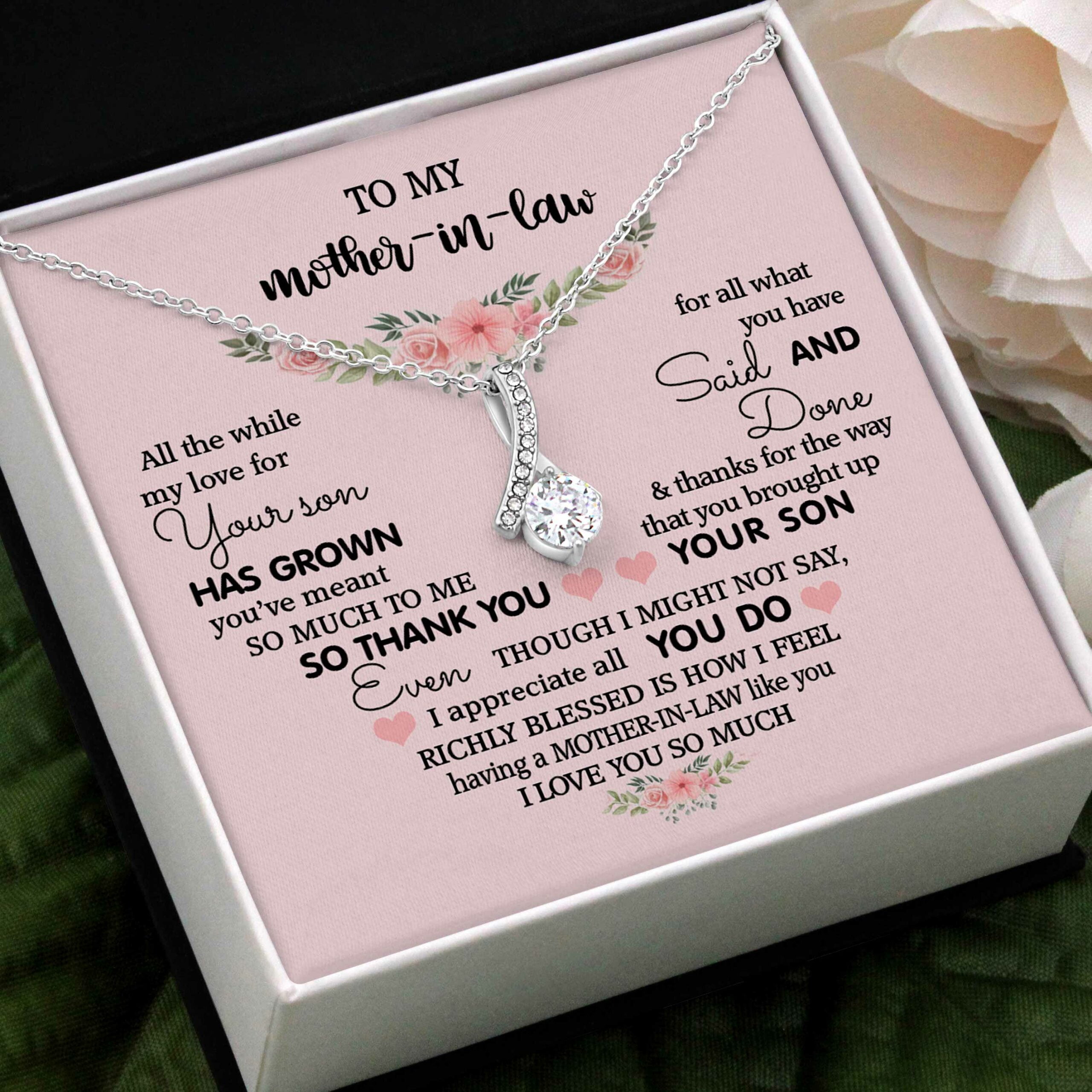 Mother in Law Necklace Mother In Law Gift Mom Gifts Gift For
