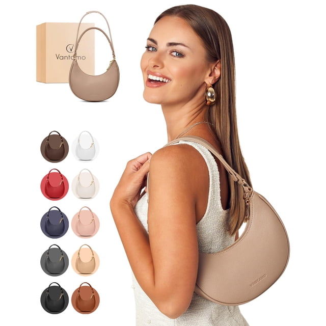Bolso de mano Vantamo Luna de piel sintética con protección RFID para mujer