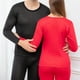 thumbnail image 4 of Conjunto de ropa interior térmica para hombres y mujeres, cuello redondo suave y ropa interior térmica de terciopelo, ropa interior de otoño, capa base cálida de invierno superior e inferior, 4 of 8