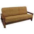 thumbnail image 3 of Solid Microsuede Double Corded 8 to 9-inch Full Futon Cover - Camel, 3 of 3