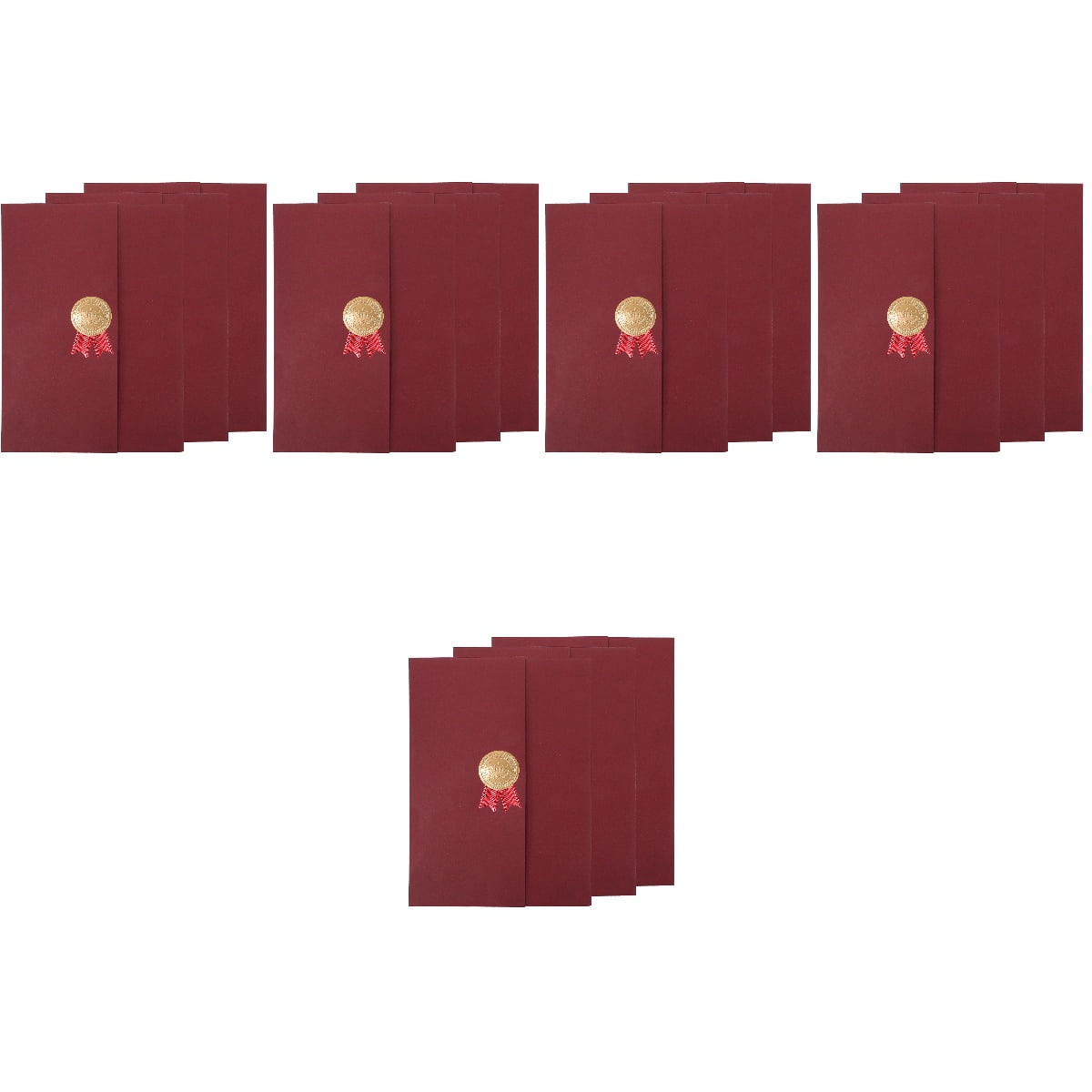 BEADCEST Dark Red Paper Award Covers for Decor - and Practical, 15Pcs