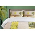 thumbnail image 4 of Ambesonne White Duvet Cover Sets, Summer Town House Garden, 2-Queen, Pale Caramel White, 4 of 7