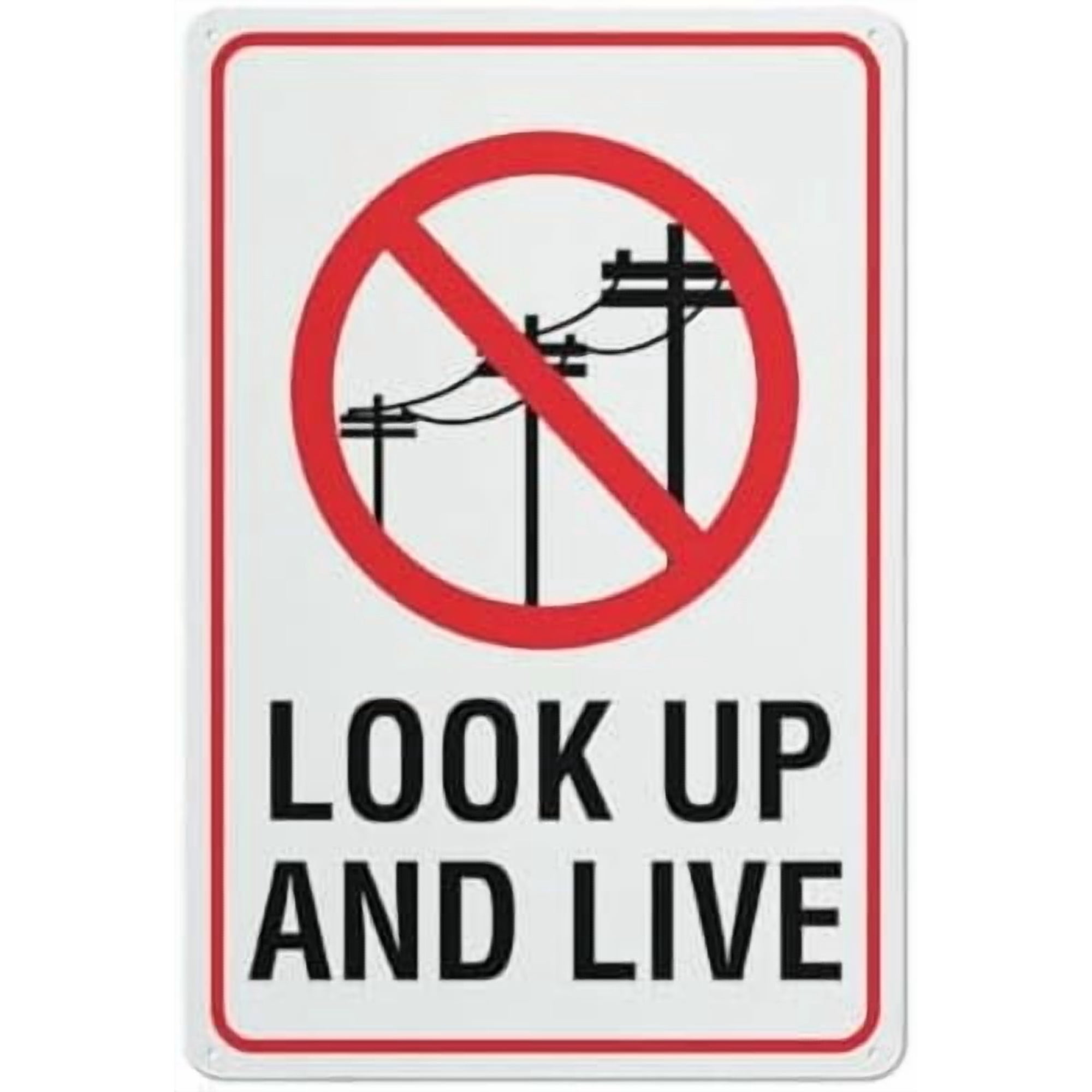 Vintage Metal Tin Sign Retro Look Up And Live Sign Outdoor 12 X 8 For Business Workplace Office Home Delivery Road Garden Signs