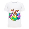 thumbnail image 5 of Mifsaly Easter Tops for Women Casual Short Sleeve Crewneck T-Shirt Cute Easter Bunny Rabbit Print Tshirt Lightweight Breathable Summer Graphic Tee Top XL, 5 of 5