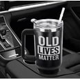 thumbnail image 6 of Gifts for Men 40 oz Old Lives Matter Tumbler with Handle and Straw Coffee Travel Mug Gifts for Men Dad Husband Birthday Father's Day, 6 of 7