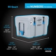 thumbnail image 6 of Lifetime 55qt Bear-Resistant Camping Cooler, Premium High Performance, Ice Retention, Hard Cooler, 60 Can Capacity, Light Gray, 6 of 14