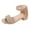 Gold, variant on Kids Girls Chunky Low Heel Sandals Shining Ankle Strap Open Toe Dress Shoes Summer Casual Wedding Party Sandals