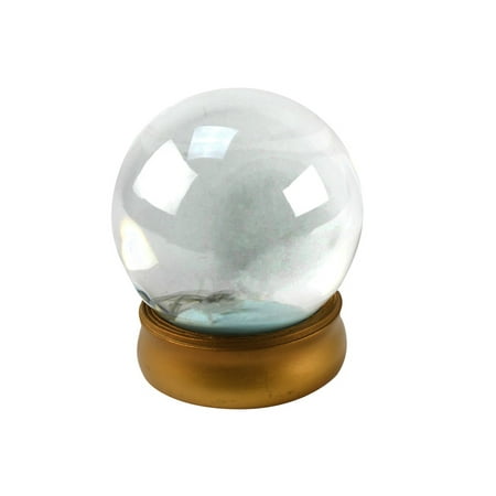 Round Magic Crystal Ball & Base Clear Quartz Glass Sphere Costume Accessory Stage Prop