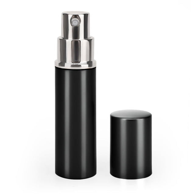 Atomizadores Portátiles 10 ml Mini Spray Bottle Fragancia Vacío Renovable Fugas Renuncia Pulverizador Metal Herramientas de Maquillaje Negro 5 Piezas Kearding CE001628-01