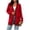 Red, variant on Tqcoqu Plus Size Button Front Cardigan for Women, Contrast Trim Loose Fit Long Sleeve Knit V Neck Sweater Coat with Pockets